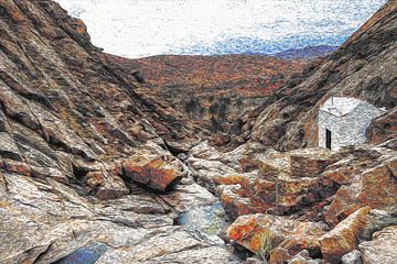 Barranco del Mal Paso (Fuerteventura) | Van Gogh-stijl van Peter Balan