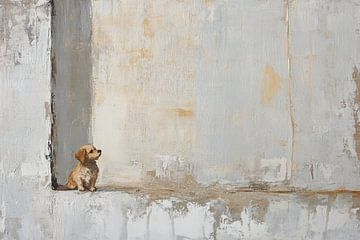 Hund | Niedlicher Hund in Erdtönen von Kunst Laune