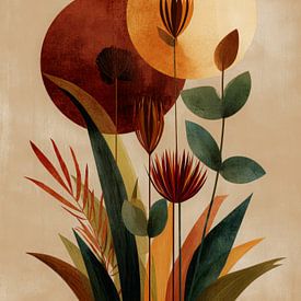 Boho botanische abstractie in aardetinten van But First Framing