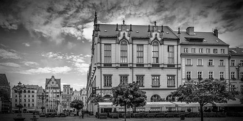 BRESLAU Großer Ring, Nieuw Stadhuis | Panorama Monochrome 
