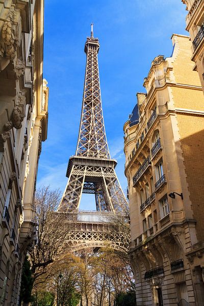 Tour Eiffel Paris depuis le quartier par Dennis van de Water