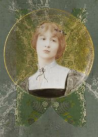 Vergulde vrouw op brokaat (gezien bij vtwonen) van Affect Fotografie