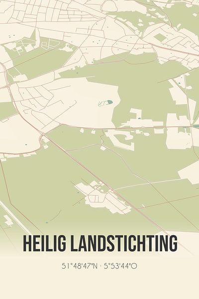 Vintage map of Heilig Landstichting (Gelderland) by Prints of Place