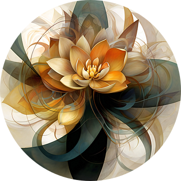 Lotusbloem Abstract Swirl van Jacky