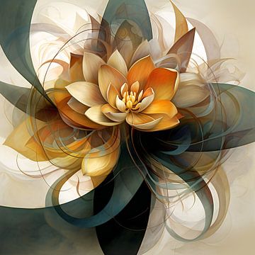Lotusblume Abstrakter Wirbel von Jacky