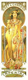 Grand Cremant, Jugendstil Malerei Mucha