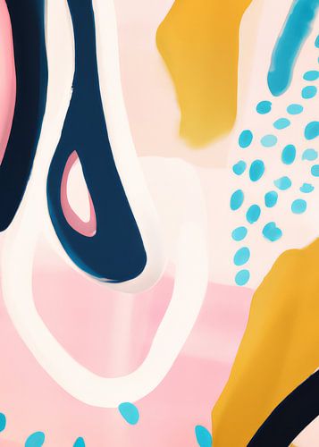 Abstrakte moderne Formen und Linien in Pastellfarben