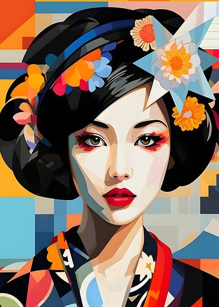 Japanese girl 1 by Phycho Art