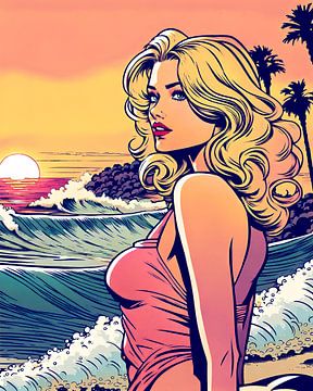 KILLER LADY  ZONSONDERGANG STRAND van Simone Morana Cyla