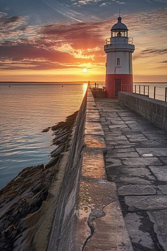 Sunset at the coast guard