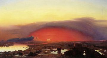 De Pontinemoerassen bij zonsondergang, Kopisch Augustus