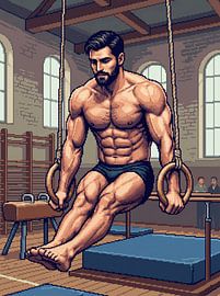 Pixel-Art-Fitnessstudio-Training von Markus Gann