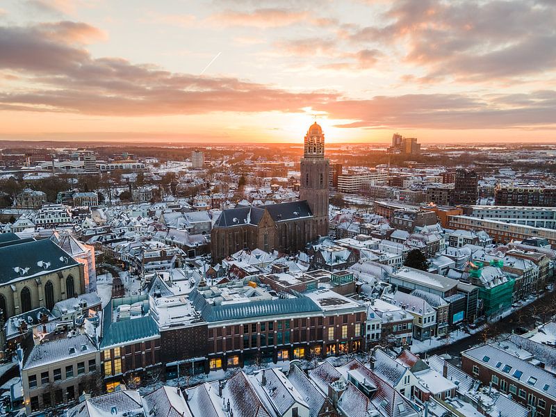 Zwolle in de Sneeuw van Thomas Bartelds