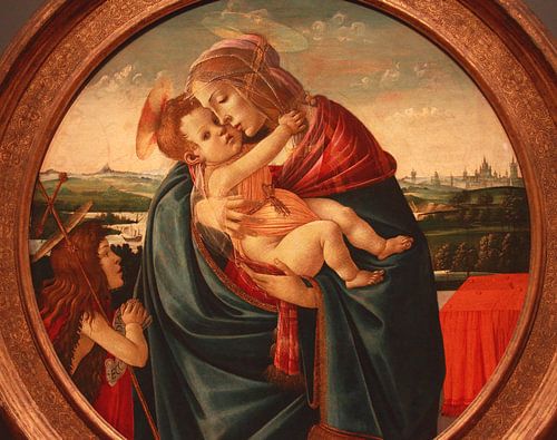 Botticelli madonna en kind met Johannes de Doper