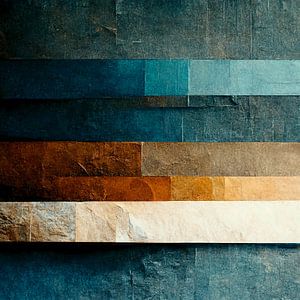 Abstrakt, beige, blau, braun, Kontrast, Geometrie, grau, Leinen, modern, Design, Gemälde