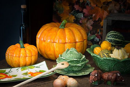 Piccobella tableware with pumkins and cabbage