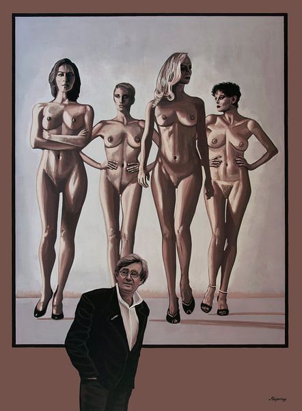 Helmut Newton Schilderij van Paul Meijering