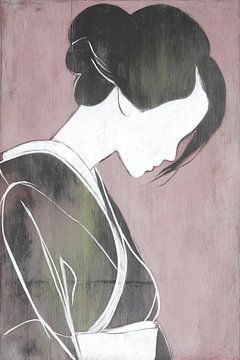 Frauenprofil | Adagio von ARTEO Gemälde