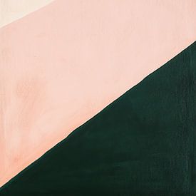 Japandi Minimalist Abstract Lines Geometric Pink by Niklas Maximilian