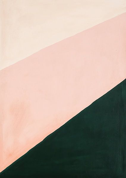 Japandi Minimalist Abstract Lines Geometric Pink by Niklas Maximilian