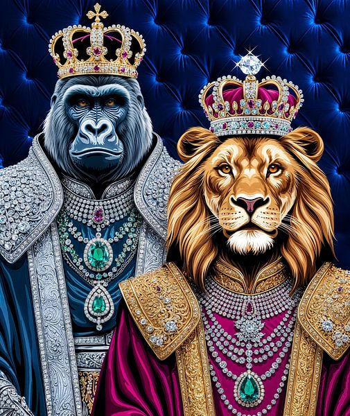 Twee koningen: Gorilla en leeuw van Liona Toussaint
