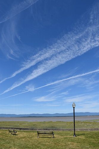 De rivier de Saint-Laurent in de zomer