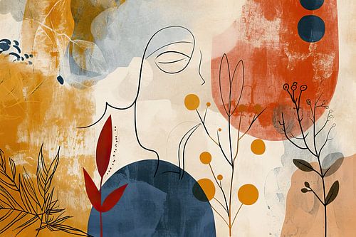 Abstraktes Frauenporträt