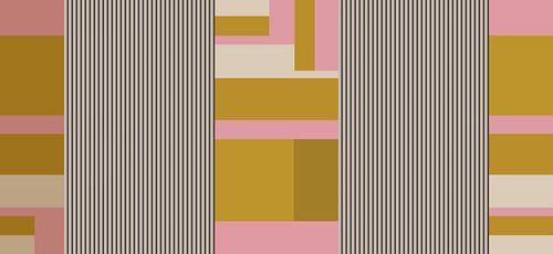 Abstracte Japanse geometrie in geel goud