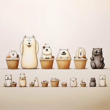 Bear Party: A Sweet Fusion of Bears and Cupcakes by Karina Brouwer