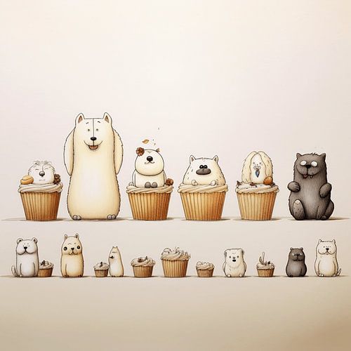 Bear Party: A Sweet Fusion of Bears and Cupcakes