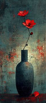 Still Life Red | Enigma in Scarlet Bloom by Art Whims