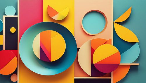 Kunstwerk met kleuren