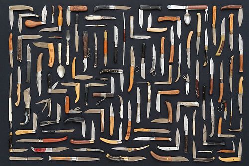 Collection de couteaux de poche sur Floris Kok