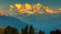 Sonnenuntergang Alpen, Schweiz von Henk Meijer Photography Miniaturansicht