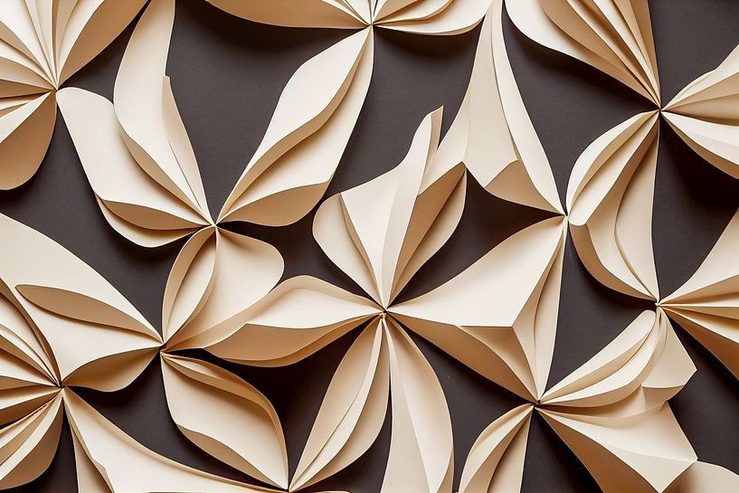 Origami-Blumen Hintergrund mit Blumen Art Illustration von Animaflora PicsStock