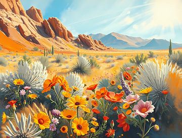 Flowers in the desert by Linda de Klein