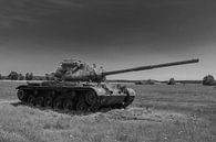 M47 Patton army tank black white 7 by Martin Albers Photography thumbnail