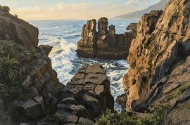 « Acceptation » - Paysage rocheux - Côte de Punakaiki - Nouvelle-Zélande - Art numérique sur Dirk van der Ven