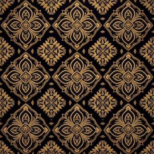 Songket minangkabau à motifs dorés – Tissu traditionnel de luxe de Sumatra occidental