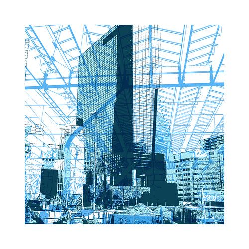 Rotterdam Blue 2. - digital art-print