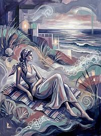 Abenddämmerung am Ufer von Jan Keteleer