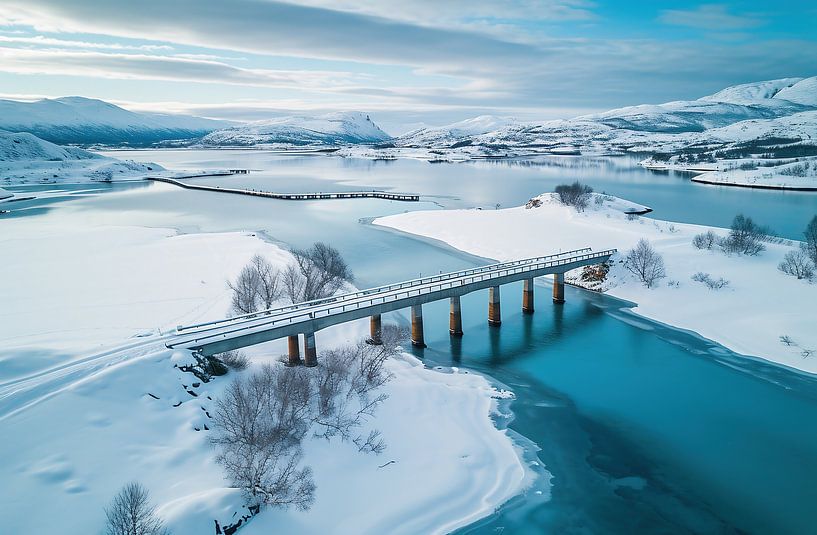 Winter an Norwegens Küste von fernlichtsicht