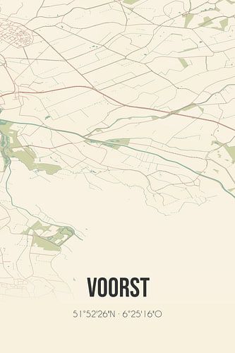Alte Landkarte von Voorst (Gelderland)
