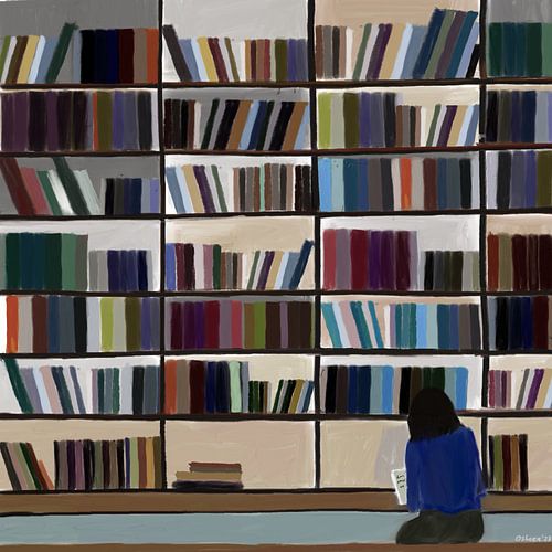 Rustig lezen in de bibliotheek