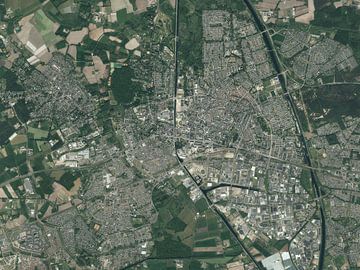 Luchtfoto van Helmond van Maps Are Art