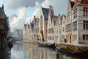 Sanfte Wellen und alte Häuser in Gent