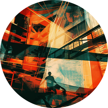 In de staalfabriek | Abstracte industriële fotografie van Frank Daske | Foto & Design