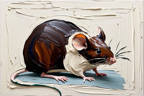 Abstracte rat in olieverf