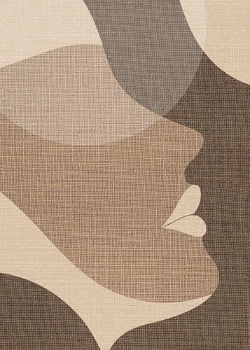 Profil abstrait dans des tons terreux