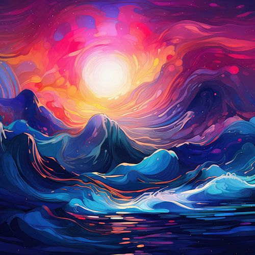 Modern abstracte vormen en kleuren achtergrond